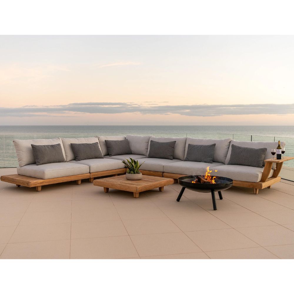 Alexander rose sorrento corner sofa set in light grey view