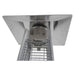 Heat outdoors pyramid patio heater top underside view