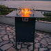 Engasco Slava High Gas Fire Table Hospitality flame during night view