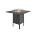 Engasco Slava High Gas Fire Table Hospitality side view white background