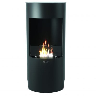 Henley stoves paris free standing bioethanol stove black front view