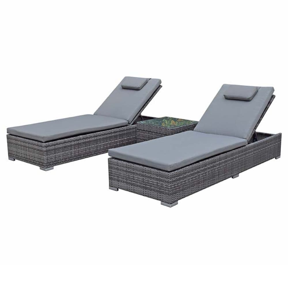 Jessica Sun Lounger Set In Grey