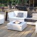 maroma gas fire pit in white lifestyle image