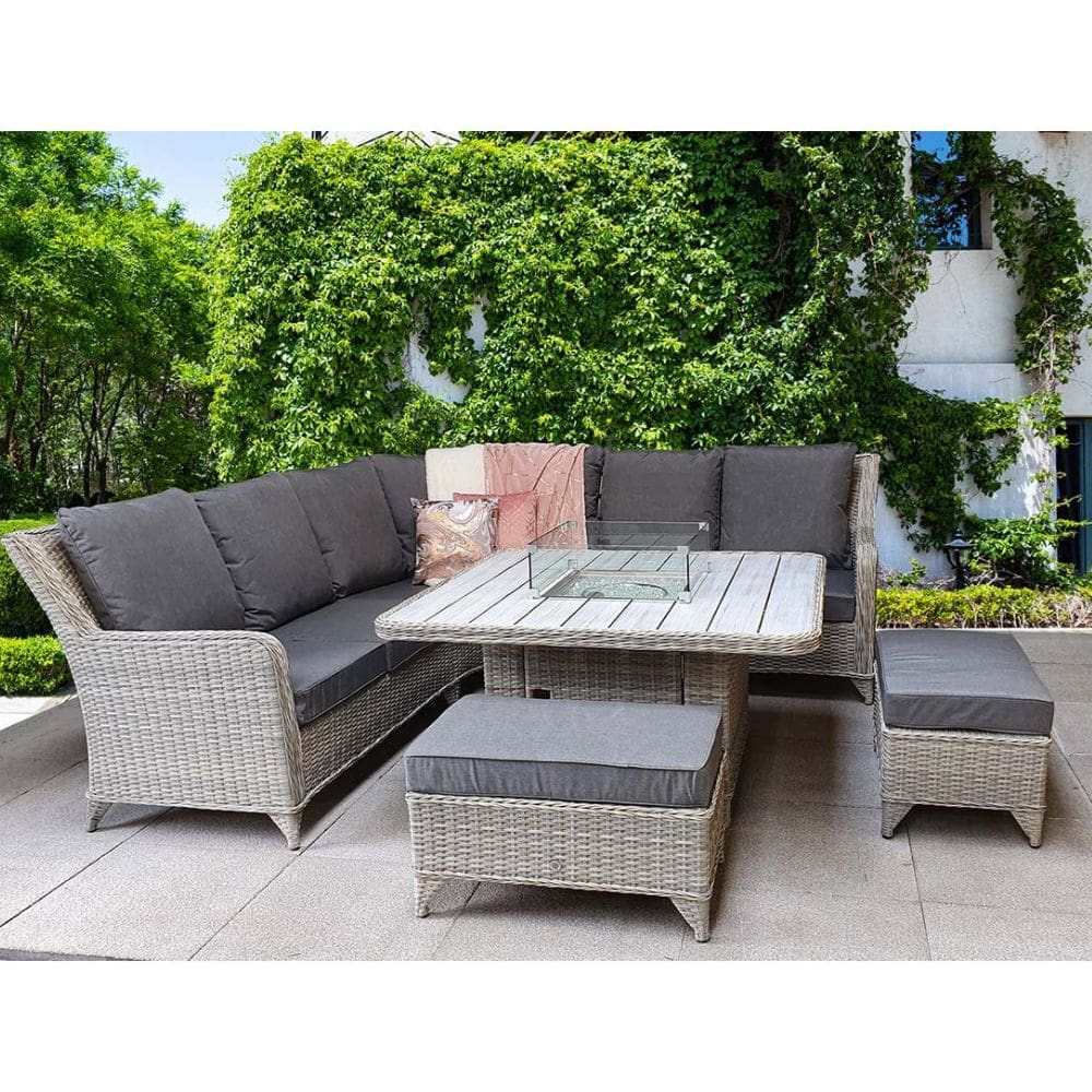 Meghan Firepit Corner Dining Sofa Set