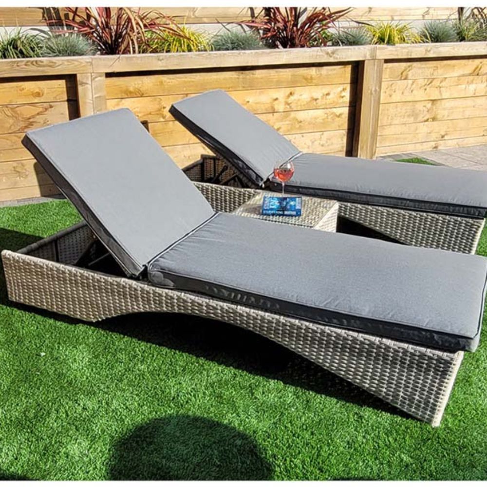 Meghan Sun Lounger Sunbed Set