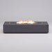 mezzo gas fire pit in grey frontal view