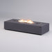 mezzo gas fire pit in grey side view