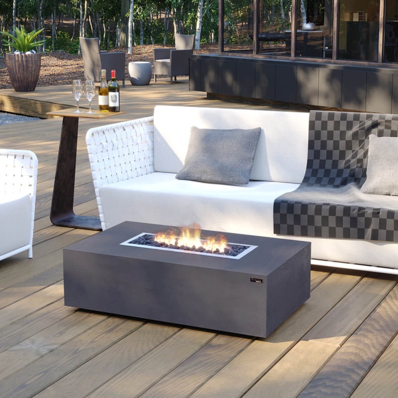 mirage gas fire pit grey lifestyle image