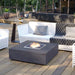 monte gas fire pit in grey lifestyle view