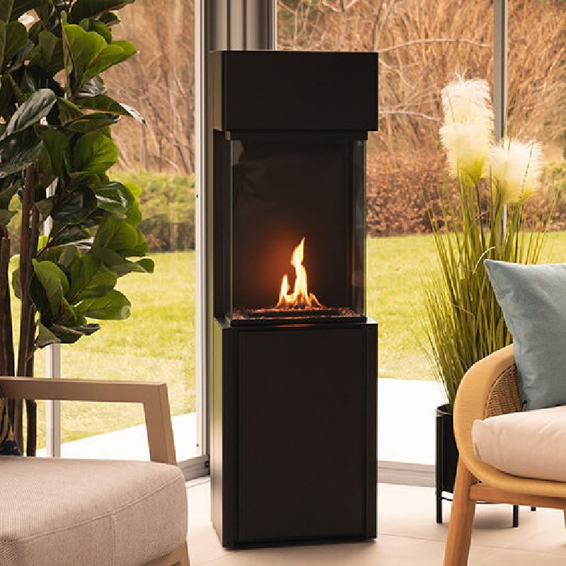 Planika Arcticon Bioethanol Freestanding Fireplace Lifestyle front view