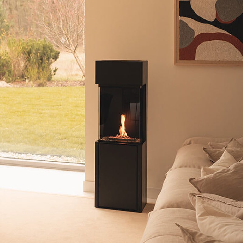 Planika Arcticon Bioethanol Freestanding Fireplace lifestyle right side view