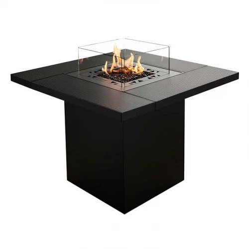 planika square table fire table hospitality side view white background view