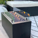 planika rio outdoor fireplace close up side view