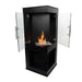 Scandiflames Alaska Corner Bioethanol Stove glass doors open view