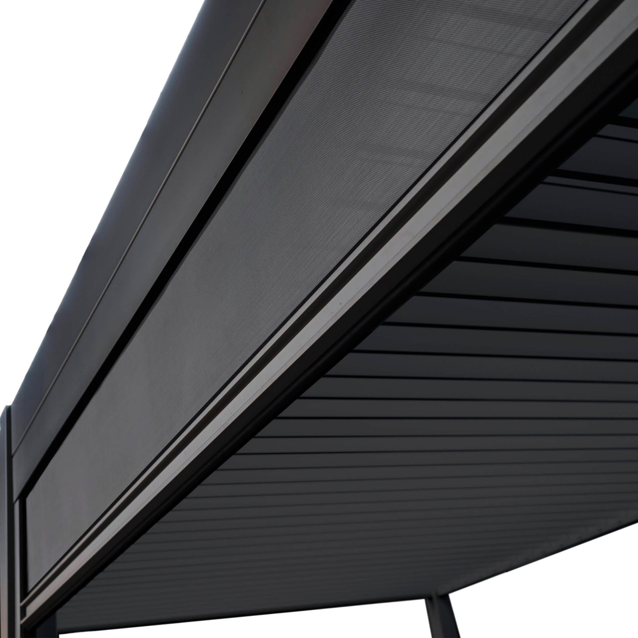 Suns lifestyle rota louvered pergola frame close up