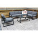 alarna corner sofa set in grey right side view