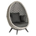 alexander rose cordial luxe lucy hanging chair with base white background light grey