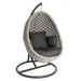 alexander rose cordial luxe lucy hanging chair light grey cantilever frame white background