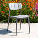 alexander rose rimini aluminium dining set  chair close up view