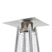 Heat outdoors pyramid patio heater top view