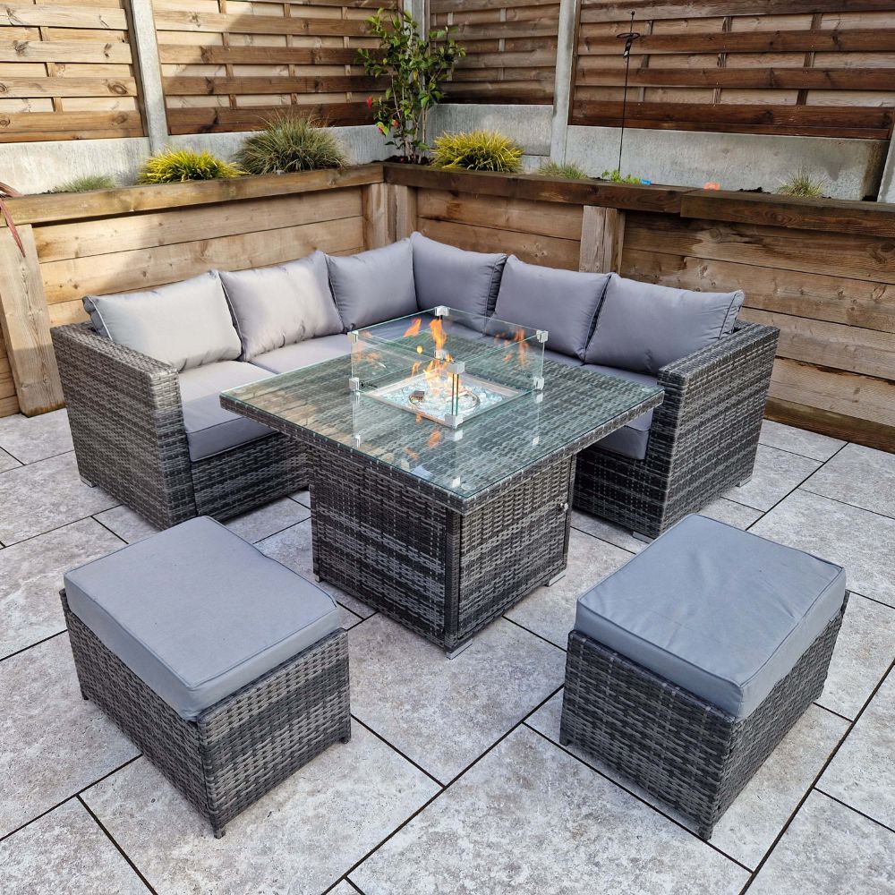 Georgia Firepit Corner Dining Sofa Set