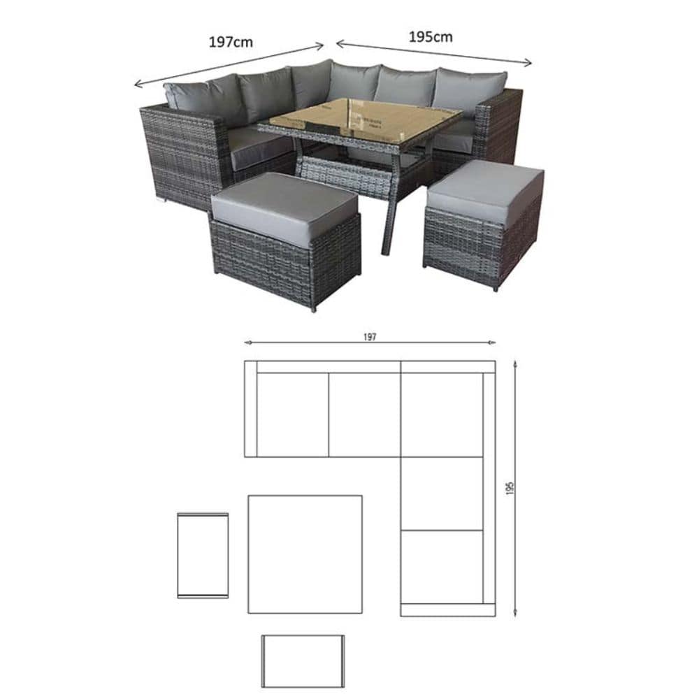 Georgia Corner Sofa Dining Set