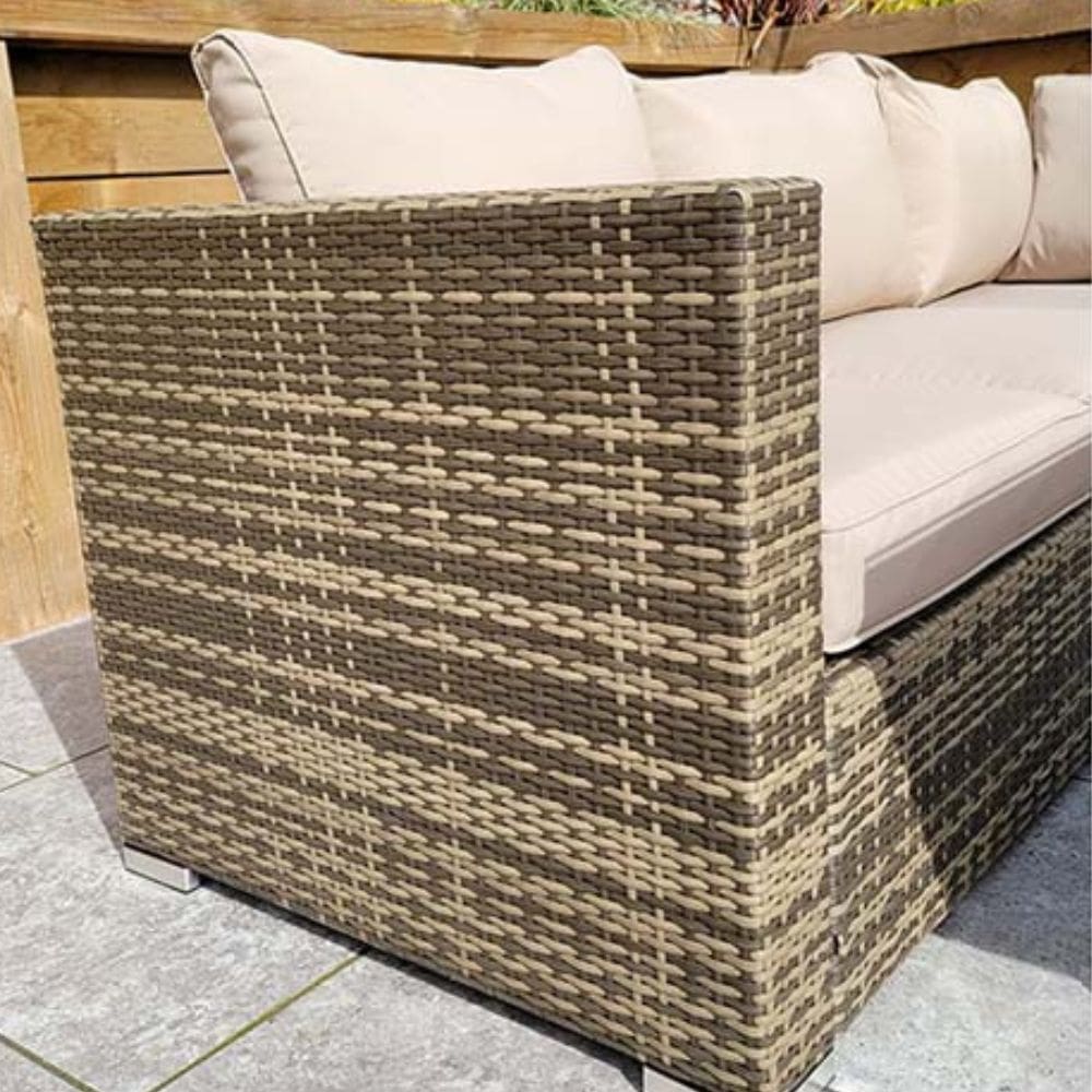 Georgia Rattan Corner Dining Set Mixed Brown