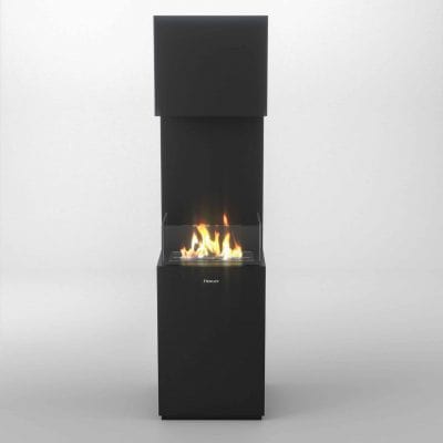 Henley stoves Vienna bioethanol freestanding stove black front view