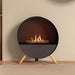 planika bubble wall and floor freestanding bioethanol fireplace lifestyle close up view