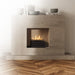 planika Senso basket freestanding bioethanol fireplace sat in fireplace wall view