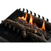 planika Senso basket freestanding bioethanol fireplace top view of flame and rock view