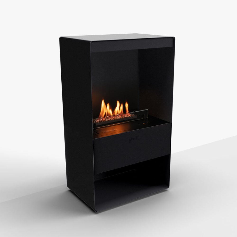 planika senso freestanding bioethanol stove side view