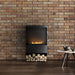 planika senso freestanding bioethanol stove against rustic brick wall view