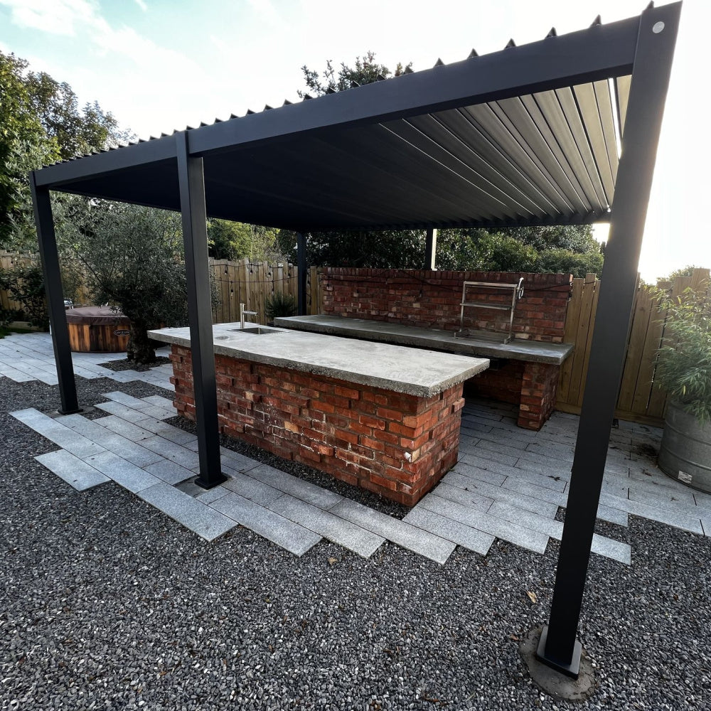 Suns Lifestyle Rota Aluminium Louvered Pergola (3m - 7m)