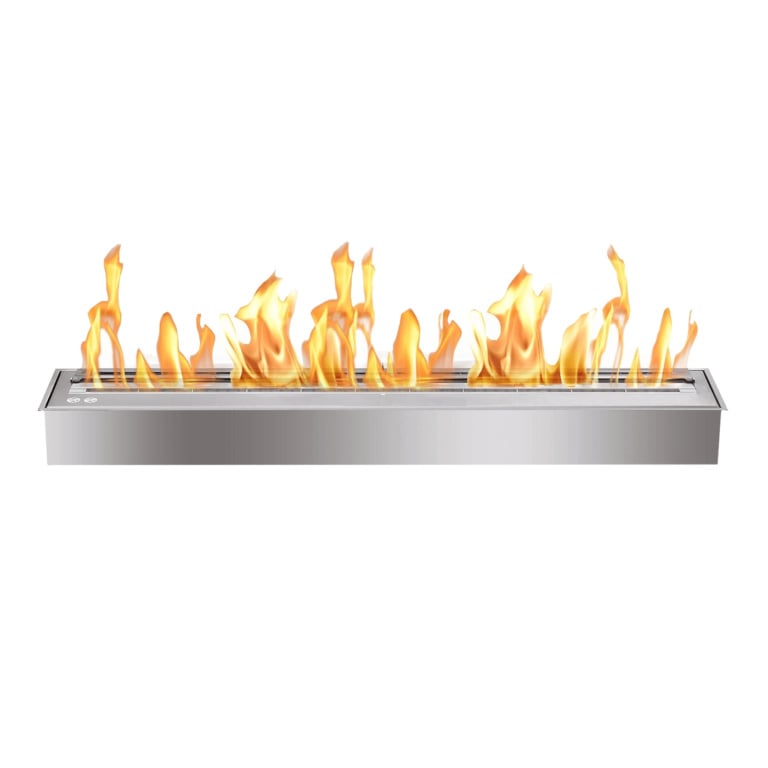 The Luxury Fire Pit Co Mezzo Bioethanol Fire Pit Grey Digital Image Front View